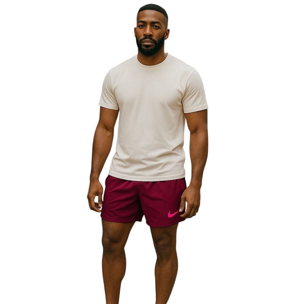 Nike Dri-FIT Tempo Running Shorts | Men’s Small | Burgundy with Hot Pink Swoosh